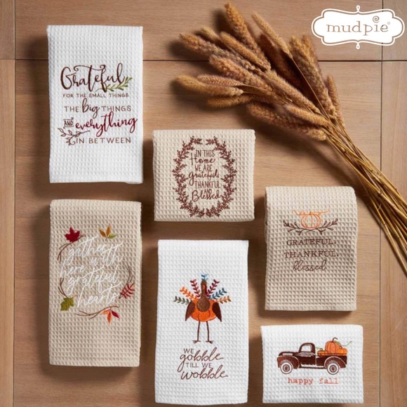 Mud Pie Other - Mud Pie Gobble Waffle Towel